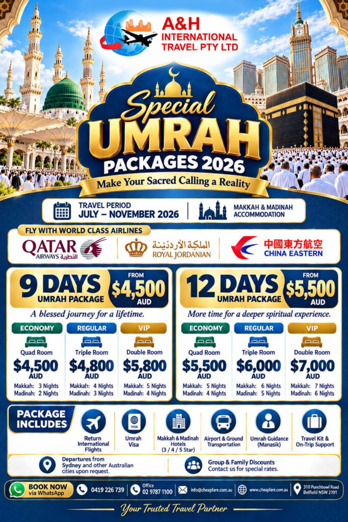 9 days Umrah Package 2026
